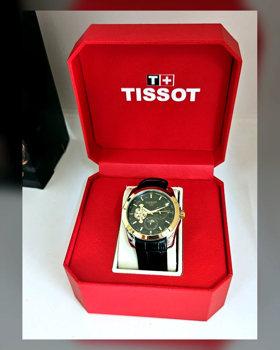 Tissot cuero negro