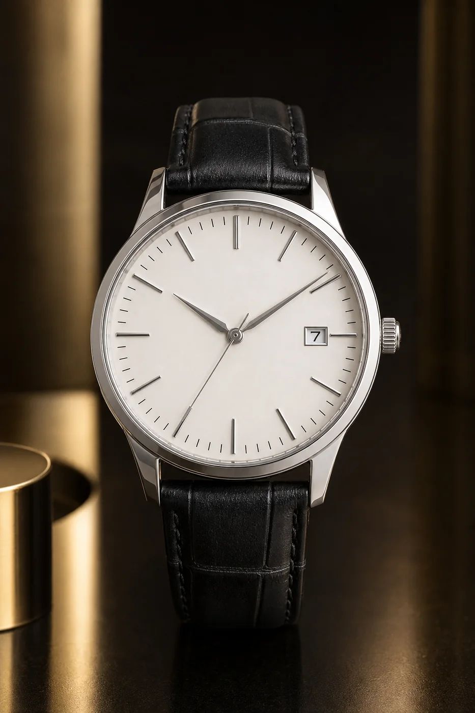 Reloj estilo Citizen elegante con correa negra